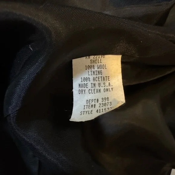 Jason Kole‎ Black Wool Jacket Blazer Large USA Made Snap Button Lined - Picture 5 of 10